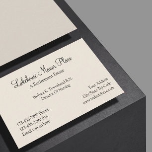 Retirement Home Business Card