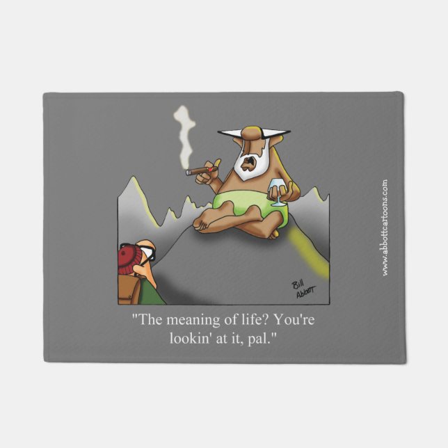 Retirement Humor Doormat Gift (Front)