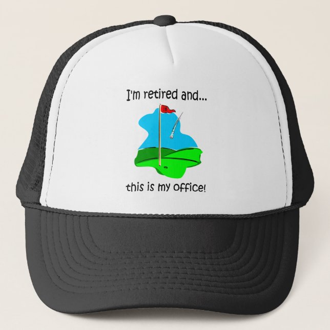 Retirement humor for golfers trucker hat (Front)