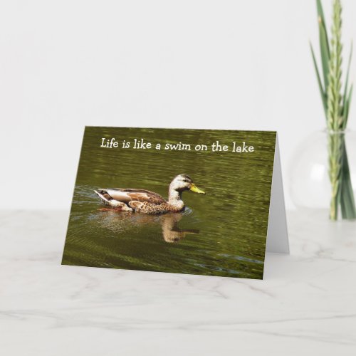 RETIREMENT HUMOR FROM A SWIMMING DUCK CARD