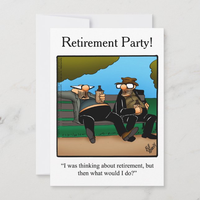 Retirement Humor Party Invitations (Front)