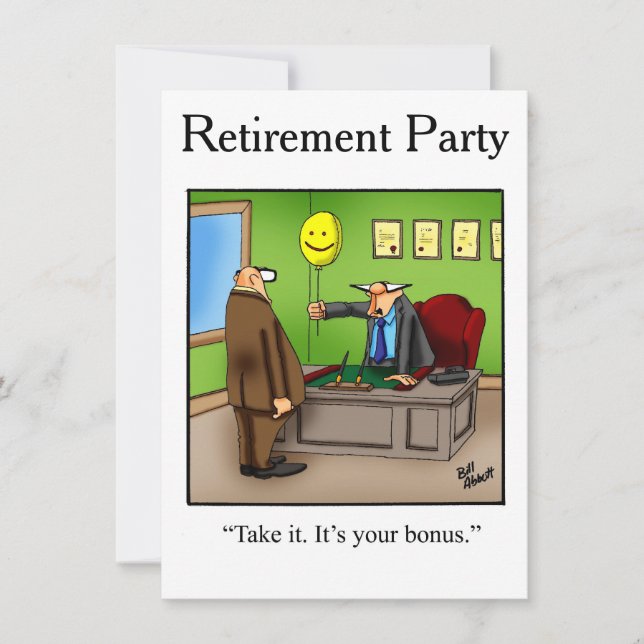 Retirement Humor Party Invitations "Spectickles" (Front)