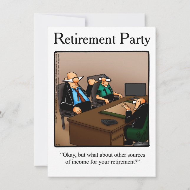 Retirement Humor Party Invitations "Spectickles" (Front)