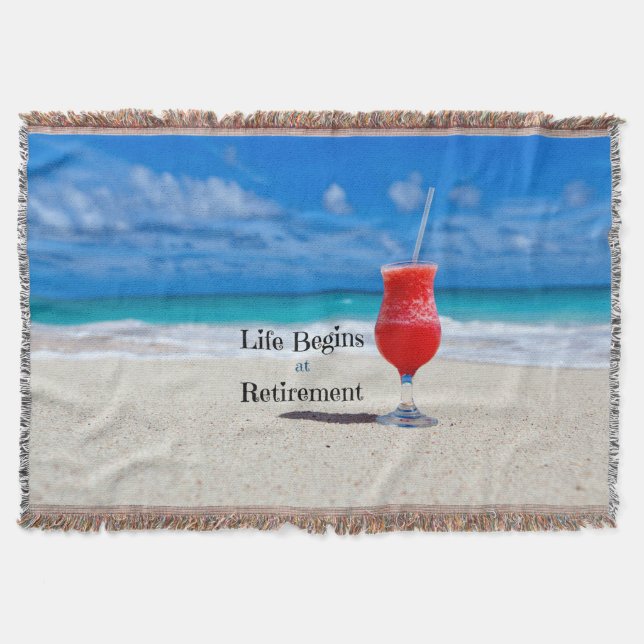 Retirement Humor Throw Blanket (Front)