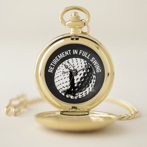Retirement in Full Swing Funny Humor T_Shirt Keych Pocket Watch