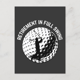 Retirement in Full Swing Funny Humor T-Shirt Keych Postcard