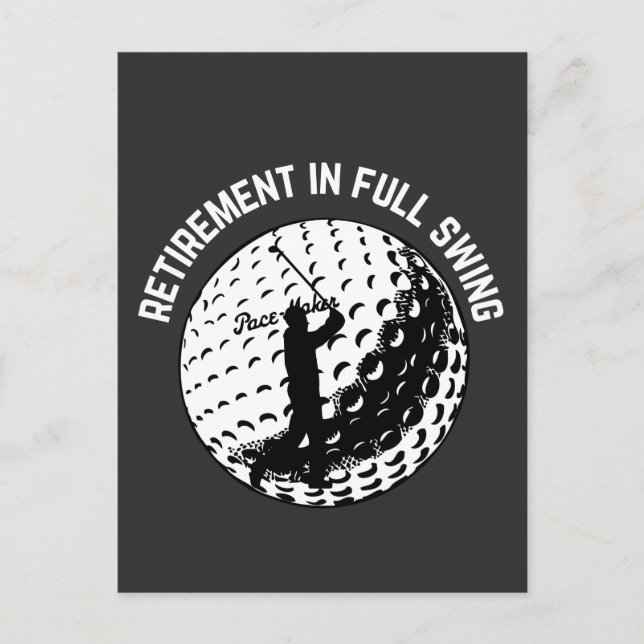 Retirement in Full Swing Funny Humor T-Shirt Keych Postcard (Front)