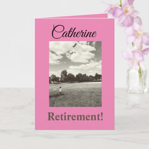 Retirement Inspirational Girl Positive Wishes Card