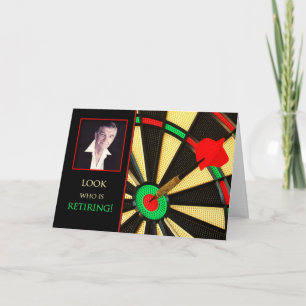 RETIREMENT INVITATION - DART BOARD - PHOTO INSERT