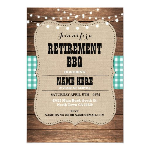 Retirement Invitation Retired Party BBQ Invite | Zazzle