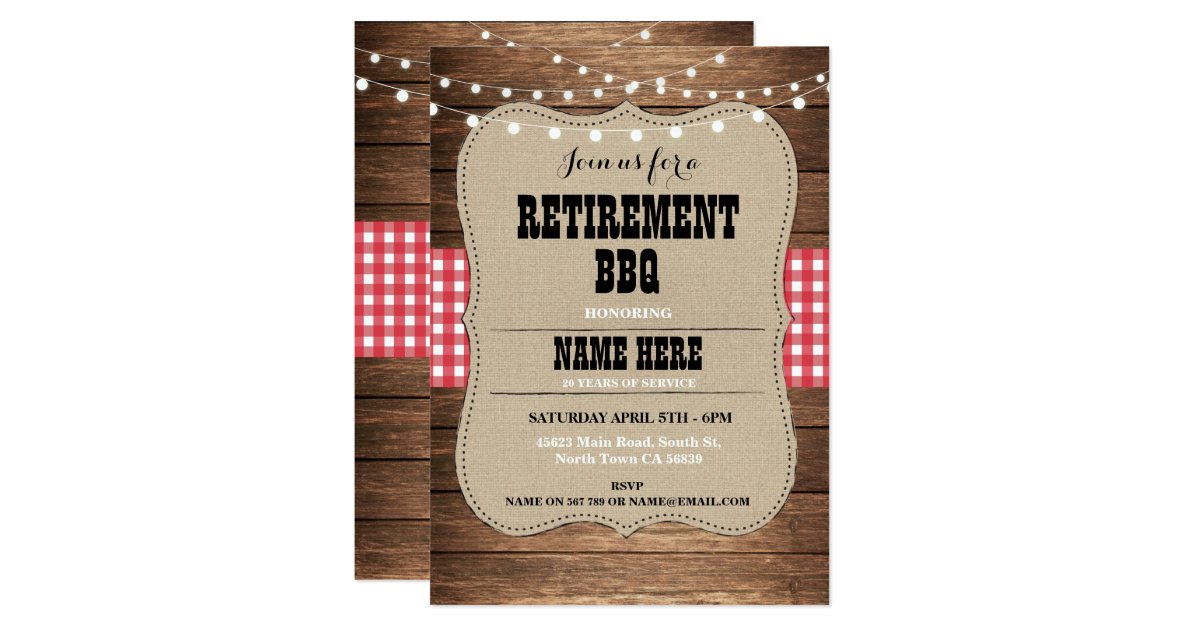Bbq Retirement Invitations 8