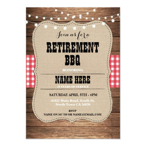 Bbq Retirement Invitations 2