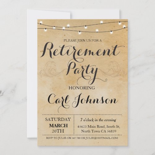 Retirement Invitation Retired Party Invite
