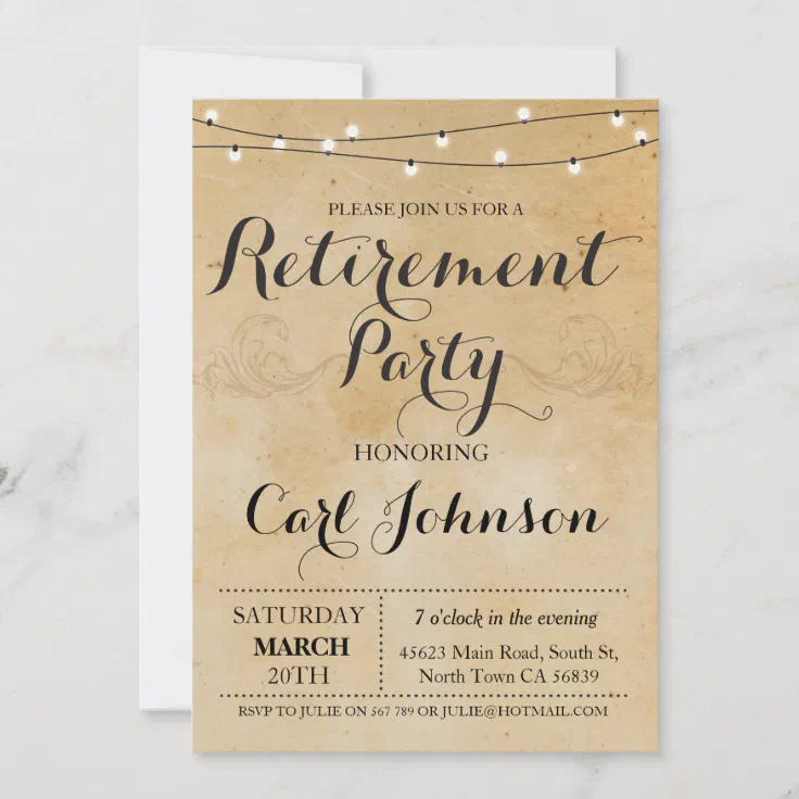 Retirement Invitation Retired Party Invite | Zazzle