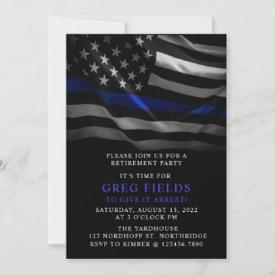 Retirement invite, Police Retirement, Surprise Invitation