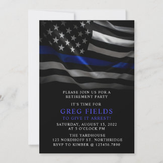 Retirement invite, Police Retirement, Surprise Invitation
