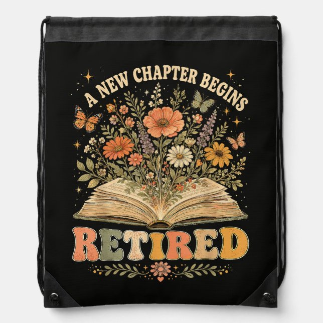 Retirement Is Music To My Ears Drawstring Bag (Front)