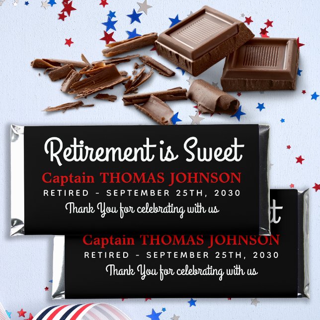 Retirement Is Sweet Fire Firefighter Party  Hershey Bar Favors (Creator Uploaded)