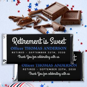 Retirement Is Sweet Law Enforcement Police Officer Hershey Bar Favors