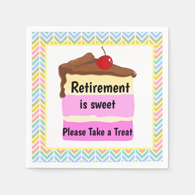 Retirement is sweet please take a treat napkins (Front)