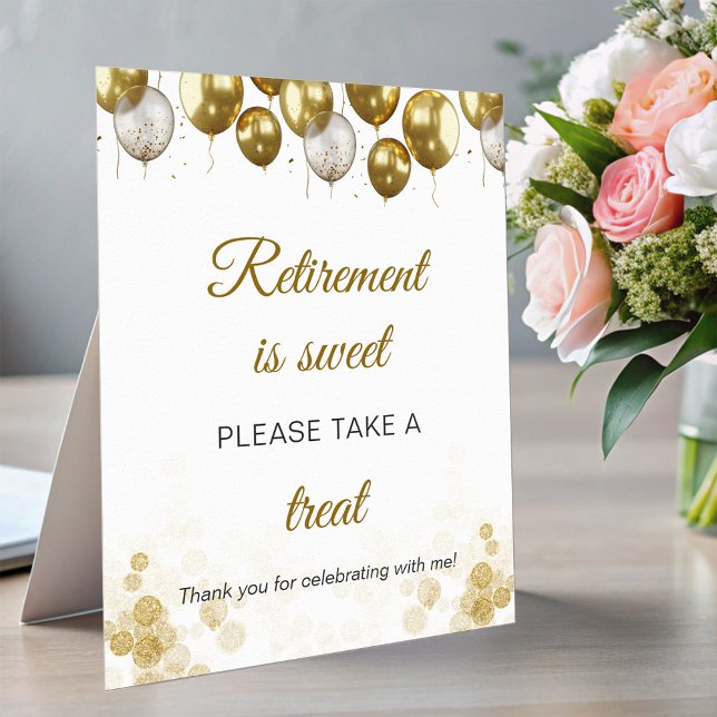Retirement Is Sweet Retirement Party Favor Sign (Retirement Is Sweet Retired Party Favor Sign)