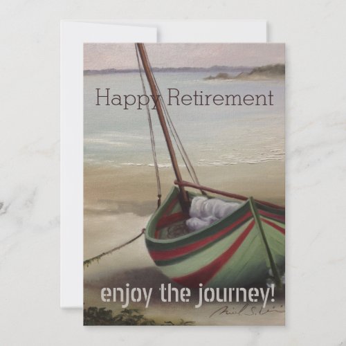 Retirement Journey Sailing Boat Thank You Card