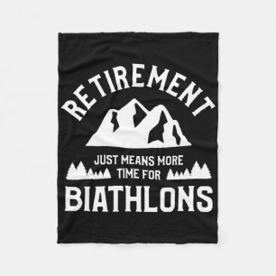 Retirement Just Means More Time For Biathlons Biat Fleece Blanket
