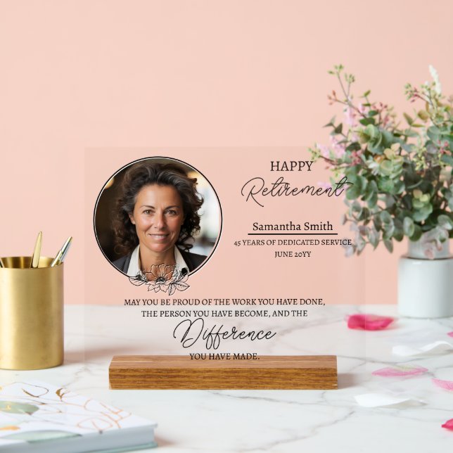 Retirement Keepsake Acrylic Sign (Wedding)