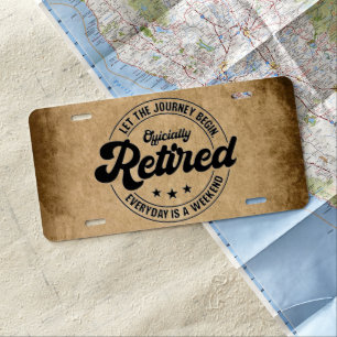 Retirement License Plate