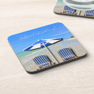 Retirement Looks Good On Us! Sanibel Island Beach Beverage Coaster