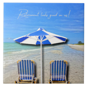 Retirement Looks Good on Us! Sanibel Island Beach Ceramic Tile