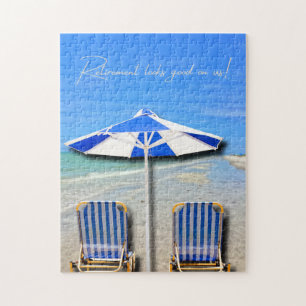 Retirement Looks Good On Us! Sanibel Island Beach Jigsaw Puzzle