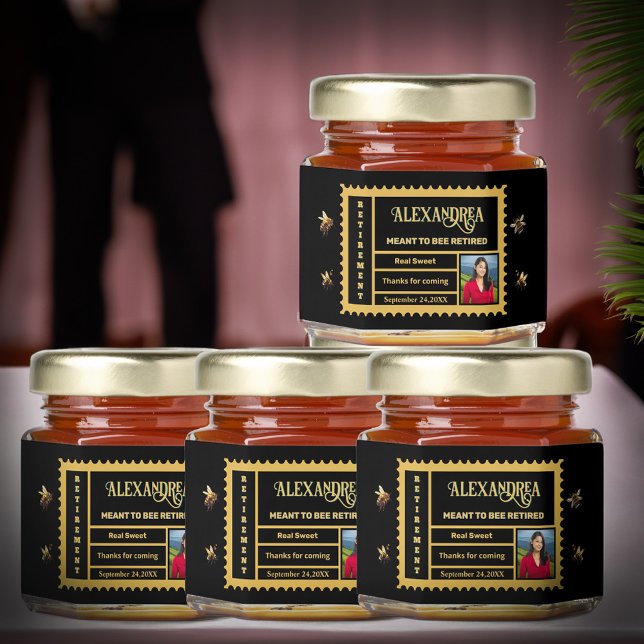 Retirement Meant To Bee Retired Photo Thanks Party Honey Jar Favors (Retirement Meant To Bee Retired Photo Thanks Party Honey Jar Favors is great for your event.)