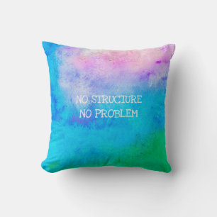 Retirement Name Date Funny No Structure No Problem Throw Pillow