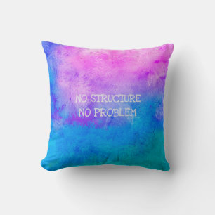 Retirement Name Date Funny No Structure No Problem Throw Pillow