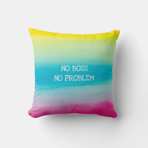 Retirement Name Funny No Problem Artistic Painted Throw Pillow