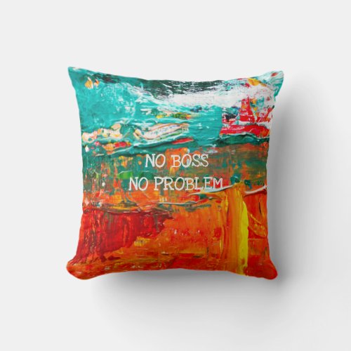 Retirement Name Funny No Problem Artistic Painted Throw Pillow