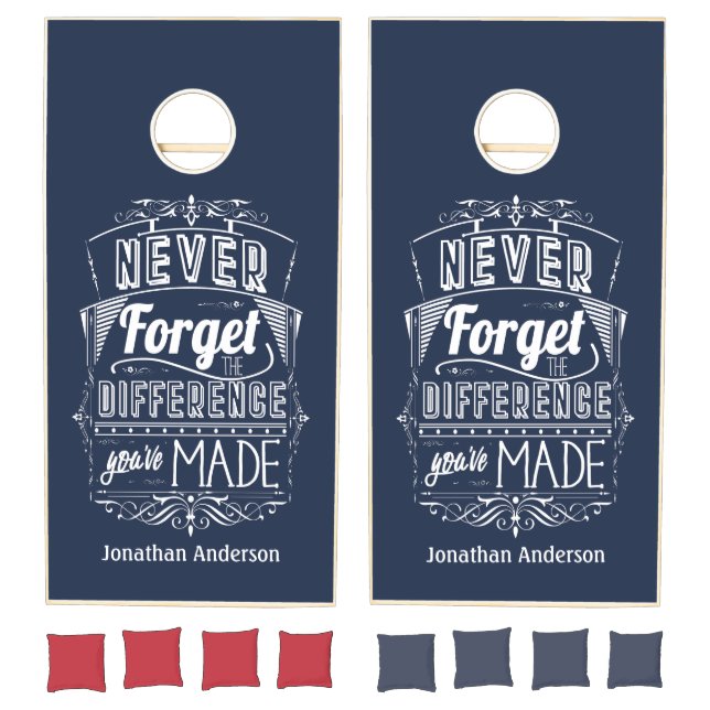 Retirement Never Forget Appreciation Cornhole Set (Set)