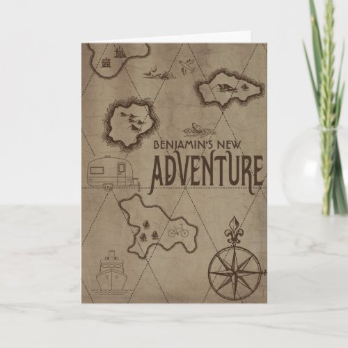 Retirement New Adventure Map Congratulations