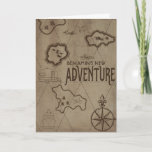 Retirement New Adventure Map Congratulations Card