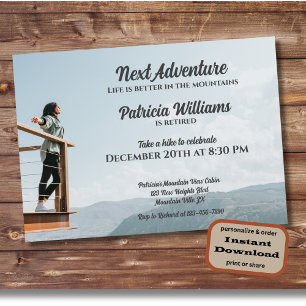 Retirement Next Adventure Life is Better Woman Invitation