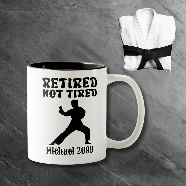 Retirement not tired Martial Arts Two-Tone Coffee Mug (Creator Uploaded)
