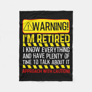 Retirement Novelty For Men Women Dad Grandpa Retir Fleece Blanket