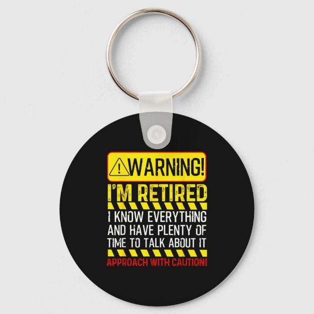 Retirement Novelty For Men Women Dad Grandpa Retir Keychain (Front)