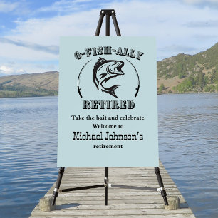 Retirement O-fish-ally retired funny fishing Foam Board