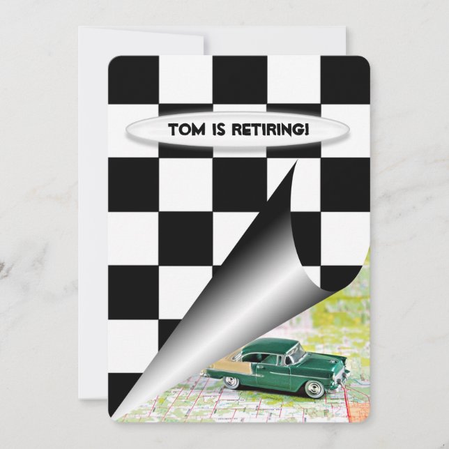 Retirement Old Car Invitation (Front)