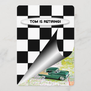 Retirement Old Car Invitation