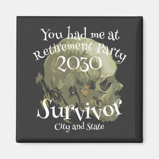 Retirement Party 2030 2031 2032 2034 2035 HG Magnet (Front)