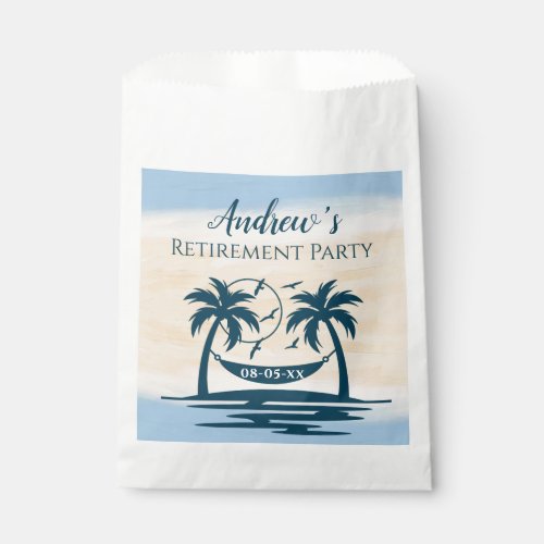 Retirement Party Beach Palm Trees  Favor Bag