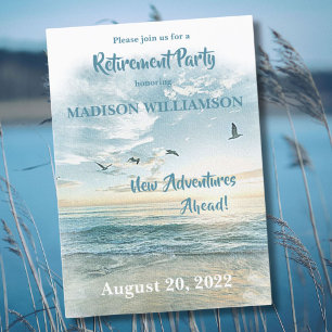 Retirement Party Beach Theme  Invitation